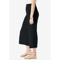 thumbnail image 2 of Jessica London Women's Plus Size Everyday Stretch Knit Wide Leg Crop Pant, 2 of 5