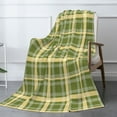 thumbnail image 3 of XMXT Throw Blankets, Green White Christmas Prints Bed Blanket for Bedroom Sofa, 50 x 70 inches Green, 3 of 9