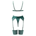 thumbnail image 4 of Eashery Lingerie Sets for Women Fishnet Two Piece Sleepwear Womens Underwear High Waist Army Green Large, 4 of 5