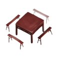 thumbnail image 1 of Juego de sillas de escritorio para casa de muñecas, mini taburetes y mesa para decoración navideña de casas de muñecas. Pintado, 1 of 9