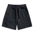 thumbnail image 2 of Men's Workout Running Shorts 7 Inch Lightweight Athletic Beach Shorts with Pockets No Liner Quick Dry Gym Active Shorts Black, 2 of 5