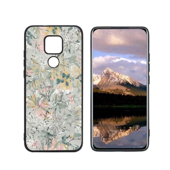 Compatible with Moto G Play 2021 Phone Case, Floral Case Men Women, Flexible Silicone Shockproof Case for Moto G Play 2021