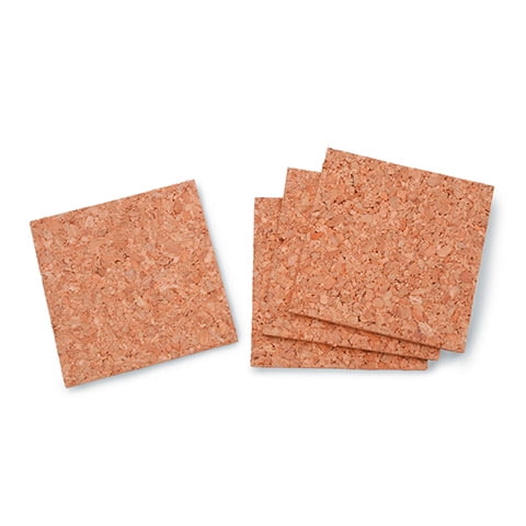 Darice Cork Tile 4" Square 5mm 4pc