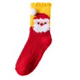 thumbnail image 3 of Fabrcox Fuzzy Slipper Socks for Women, Cute Mid-Calf Thicken Plush Non Slip Winter Warm Casual Christmas Printed Indoor Floor Socks for Home Sleeping (D), 3 of 7