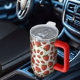 thumbnail image 6 of OBREWU White Strawberry Plants Fruit Tumbler with Handle and Lid,White Strawberry Plants Fruit 40oz Double Wall Vacuum Insulated Tumbler,Cups Gift for Women and Men, 6 of 7
