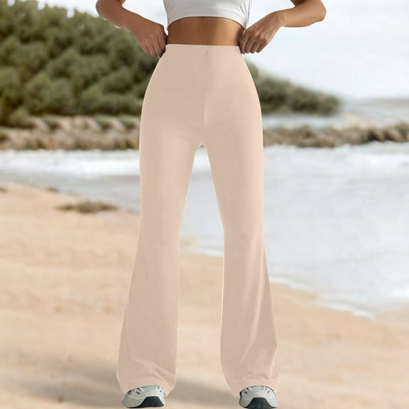 Women's High Waist Yoga Pants,Comfortable Workout Leggings for Exercise and Fitness,Stretchable Tummy Control Activewear,Solid Color Yoga Trousers for Women,Athletic Pants for Daily Wear and Training