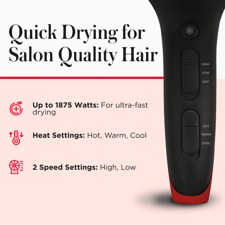 Smoothstay Ceramic Hair Dryer with Diffuser photo 6