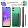 thumbnail image 4 of Allytech 2 in 1 Detachable Wallet Case for Samsung Galaxy A05, [Thin & Light] [Compatible with MagSafe] Luxury PU Leather Card Holder Soft Bumper Shockproof Anti-Scratch Magnetic Case, Green, 4 of 11