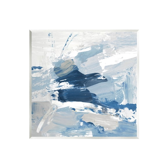 Stupell Industries Abstract Brushed Blue Painting Painting Unframed Art Print Wall Art, Design by Lanie Loreth