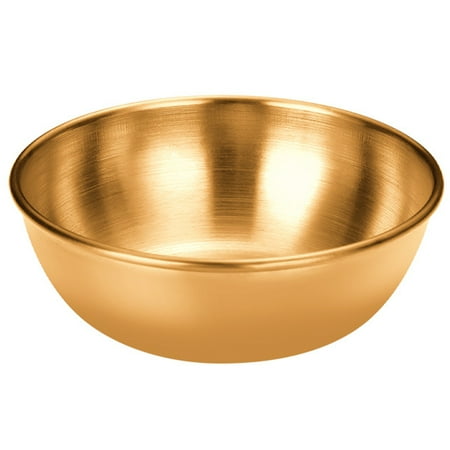 

QILIN Seasoning Bowl Solid Color Sturdy Stainless Steel Round Dipping Bowl Mini Appetizer Plate for Restaurant