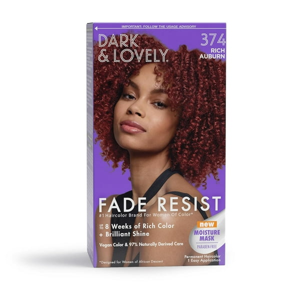SoftSheen-Carson Dark and Lovely Fade Resist Rich Conditioning Color, 374 Rich Auburn Kit