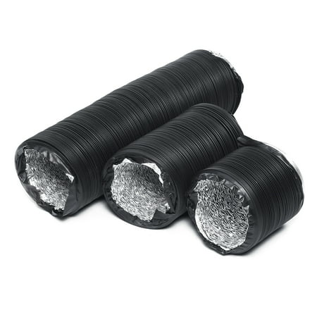 DIA 15cm Black 5ft /10ft /20ft Flexible Exhaust Vent Hose Pipe Ducting Dryer Vent Hose PVC Composite Pipe for Fresh Air System