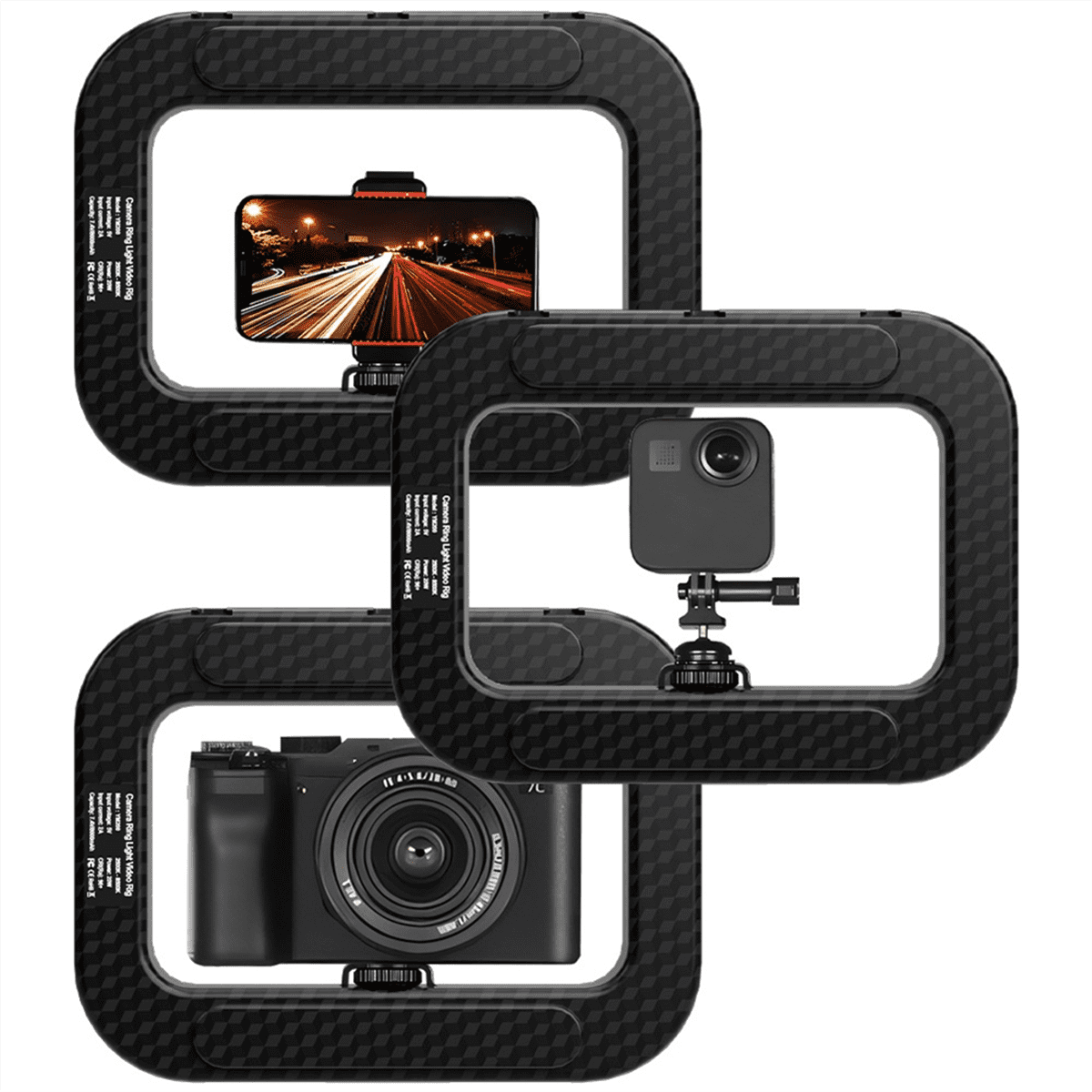 LED Ring Lighting Photography Rechargeable Selfie Light, Portable Mobile Phone Live Video, Makeup Studio Fill Light