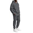 thumbnail image 6 of Trgacdwlo Sweatsuits for Men 2 Piece Full Zip Hooded Jacket and Sweatpants Jogging Suit Fall Winter Tracksuit Hoodie Suit Set Men's Casual Outfits Dark Gray L, 6 of 6