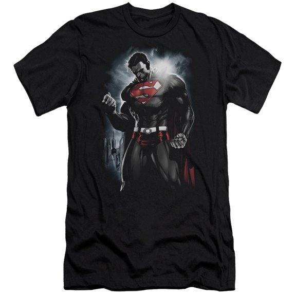 Superman Light Of The Sun Adult 30/1 T-Shirt Black