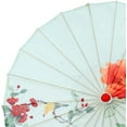 thumbnail image 4 of DJH-Japanese Chinese Classical Dance Umbrella Bamboo Silk Umbrella 32" Chinoiserie Decor Photo Props Handmade Oiled Paper Umbrella for Costumes-1, 4 of 5