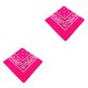 thumbnail image 3 of Greeniant Turbante unisex Pañuelo Hop Pañuelo cuadrado Paisley Diadema Pañuelo multifuncional Pañuelo para el cabello Regalos Rosa Rojo Rosa roja 2Conjunto, 3 of 6