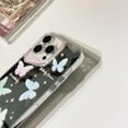 thumbnail image 3 of Designed for iPhone Case,Cute Cartoon Butterfly Pattern Mirror Silicone with Glitter Camera Lens Protection Shockproof Cover Phone Case (iPhone 12 Pro Max,Large), 3 of 6