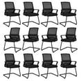 thumbnail image 1 of Gymax Chaise d'Invité de Bureau Ensemble de 12 Chaises de Réception avec Support Lombaire et Base de Traîneau, 1 of 10