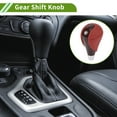 thumbnail image 2 of Perilla de cambio de marchas automática Unique Bargains? Perilla de palanca de cambios para Lexus ES350 07-15 de plástico con cuero sintético rojo marrón, 2 of 6