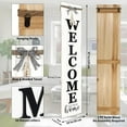 thumbnail image 6 of MODE HOME Solid Wood Farmhouse Welcome Sign for Front Porch, 47x10 inch Large Farmhouse Style Rustic Welcome Sign Stand for Front Door or Entryway(Whitewashed), 6 of 9