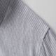 thumbnail image 5 of Blusa y camisa de manga larga con cuello vuelto para hombre, color liso, bolsillos con rayas, solapa con botones, blusa de poliéster para hombre, 5 of 6