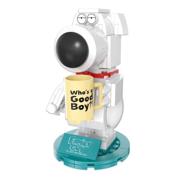 Brickcraft Family Guy Brian Griffin Building Kit (158-Piece Set), Buildable Figure with Mug & Cocktail Glass, TV Collectible Gift for Fans Ages 14