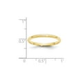 thumbnail image 2 of 10k Yellow Gold Solid Polished Lightweight 2mm Ltw Comfort-Fit Band Size 14 Ring Ring for Women and Men, 2 of 2