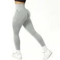 thumbnail image 3 of Sakmal Butt Lifting Leggings Women Gray Soft High Waisted Yoga Pants Running Long Solid Leggings, 3 of 4