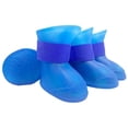 thumbnail image 1 of 2 pares de zapatos para perros, botas impermeables, zapatos para perros y gatos, calcetines para perros, calcetines para cachorros, calcetines antideslizantes para lluvia y nieve, estampado de huellas, 1 of 5