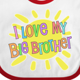 thumbnail image 4 of Inktastic I Love My Big Brother Sun and Rainbow Letters Boys or Girls Baby Bib, 4 of 4