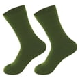 thumbnail image 3 of Nooxsoe Mens Dress Socks, Plain Colors, Regular Fit, Crew, Casual Socks Men's Breathable Quarter Thin High Socks - Comfort Cool Soft Blackish Green Xs, 3 of 3
