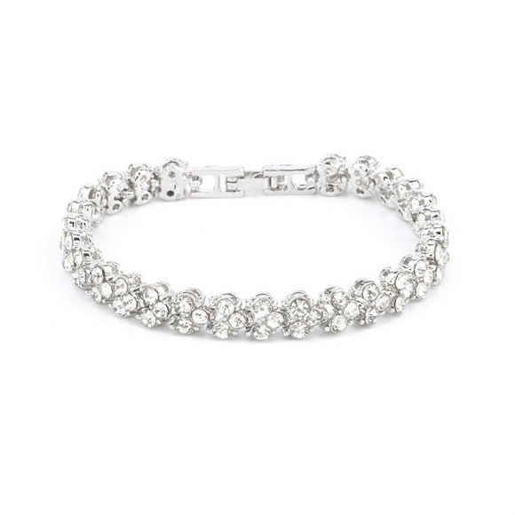New Bracelet Fashion Roman Style Women Rhinestone Jewelry Bracelets Bridesmaid Earring Jewelry Pearls Earring And Necklace Set for Teens Christmas Jewelry Set for Women Bracelet And Ring Set Wedding