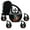 Black Guitar Urns-3, variant on MUKTIVE White Electric Guitar Urns for Human Ashes Adult Women & Men, Combo Sets Funeral Urn for Human Ashes Adult, Cremation (1 Large 10 ", 4 Keepsake 3 ")