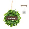 thumbnail image 2 of Wreath Door Sign Simulation Green Plant Wall Window Party Wedding Hanging Ornament Farmhouse Wreaths Christmas Decoration Welcome Sign Home Decoration, 2 of 8