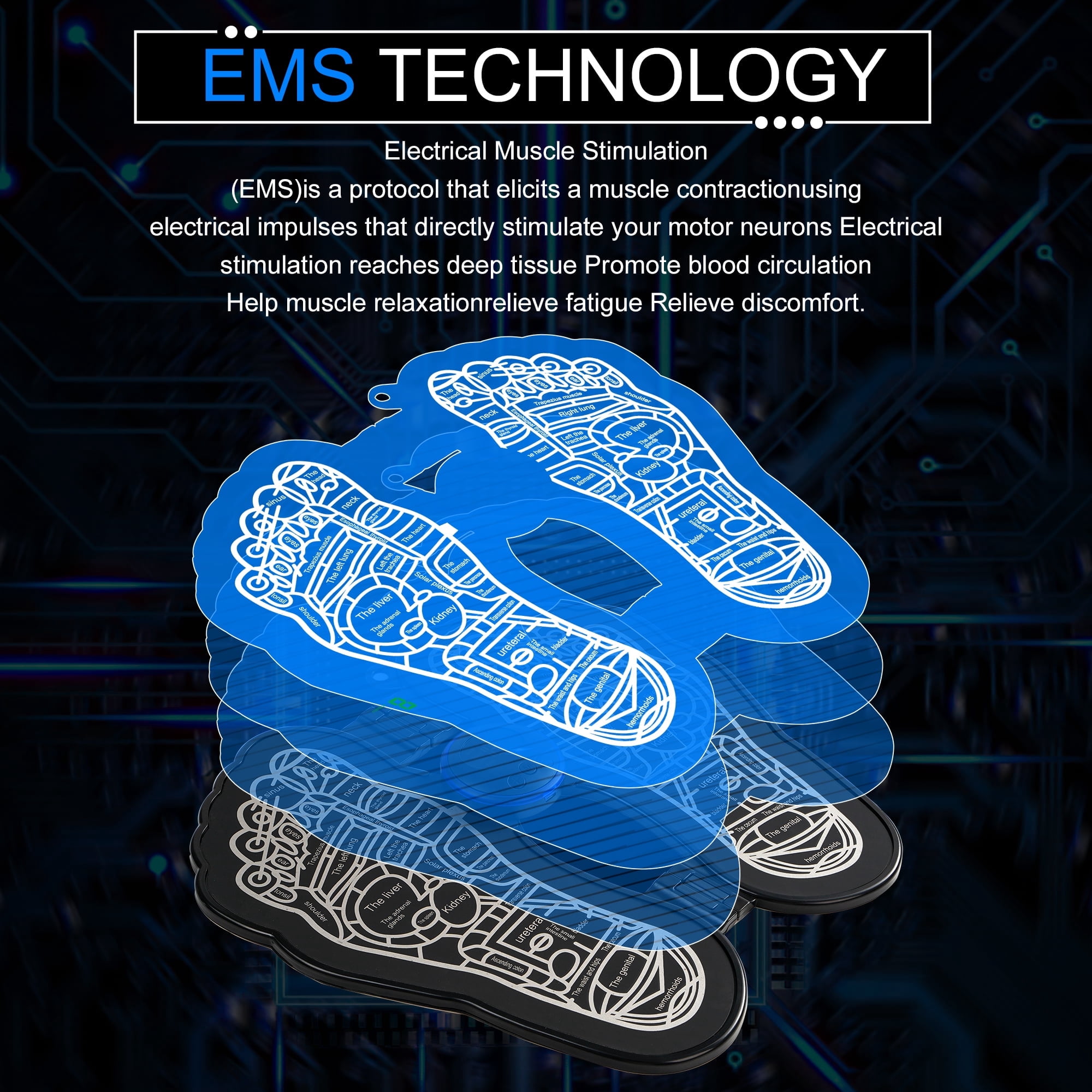 IKeener 2024 NEW EMS Foot Massager Pad with Romote Control, Electric USB Rechargeable Foot Massage Mat with 8 Modes 19 Intensity Promote Blood Circulatio