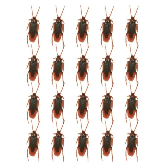 20 Pcs/set Faux Cafards Nouveauté Réaliste Longue Durée Blague Préférée Cafards Jouets pour Halloween