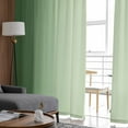 thumbnail image 4 of Green Ombre Semi Sheer Curtains 96 Inch Length 2 Panels Set, Modern Gradient Abstract Art Sheer Kitchen Curtain Privacy Voile Window Curtain for Living Room Bedroom Rod Pocket Drapes, 4 of 7