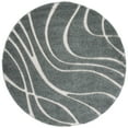 thumbnail image 4 of SAFAVIEH Florida Tamzen Abstract Shag Area Rug, Sage/Ivory, 4' x 6', 4 of 9