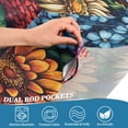 thumbnail image 5 of Yayeee Kitchen Curtains Tier Set of 2 Light Filtering 57"x24" Over Sink Window Panels, Vibrant Flowers Pattern, 5 of 7