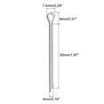 thumbnail image 2 of Uxcell Split Cotter Pin, 4x50mm 316 Stainless Steel Clip Fastener Fitting, Silver 2Pack, 2 of 5