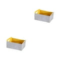 thumbnail image 3 of Ruiboury Multi Storage Baskets Organizer For Cables Toys Collapsible For Easy gray+yellow 30x24x15cm 2Set, 3 of 6