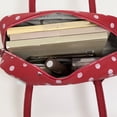 thumbnail image 6 of Rvusndi Polka Dot Bowler Bag,Slouchy Tote Bags Polka Dot PU Bowler Bag for Women Fashion Hobo Bags Large Shoulder Bag for Travel Work, 6 of 7