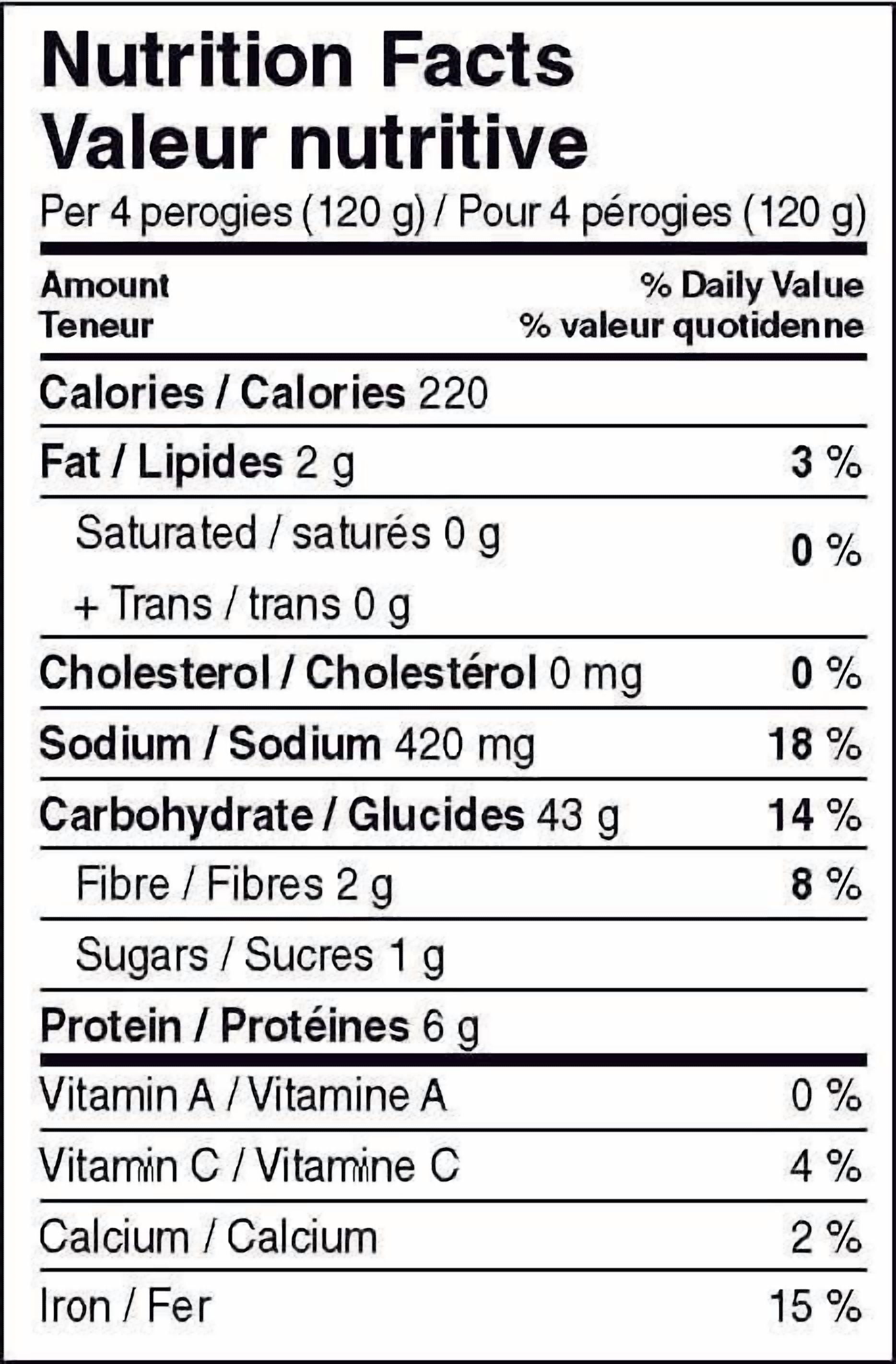 Cheemo Potato And Cheddar Cheese Perogies, 2 kg