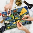 thumbnail image 4 of Ocean Cutting Board, Collage of Underwater Photos with a Group of Tropical Art Fish Oceanic Pattern, Decorative Tempered Glass Cutting and Serving Board, Large Size, Yellow Blue, by Ambesonne, 4 of 5
