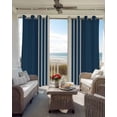 thumbnail image 6 of Navy Blue Beige Striped Blackout Curtains for Bedroom Living Room Darkening Curtains 96 Inches Long Modern Farmhouse Retro Lines Window Curtain 2 Panels Set Window Treatment Grommet Drapes 52"x96", 6 of 9