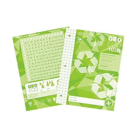 Geocan EC103B Quadruled 3 Holes Notebook (Pack of 1)