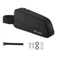 thumbnail image 1 of Quzzie Bike Frame Bag Bicycle Pouch Top Tube Bag Crossbar Pack Waterproof Accessory Nylon Polyester Ample Space Suitable for Adult Riders Road Use Outdoor Cy Black, 1 of 8