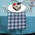 thumbnail image 4 of PHYHOO Blue and White Plaid Pattern Cloth Napkins, Soft; Comfortable Polyester Dinner Napkin for Family, Restaurant, Weddings, Parties, 4 of 7