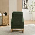 thumbnail image 7 of Nursery Rocking Chair with Retractable Foot Rest, 25.4"W High Back Glider Chair with Rubber Wood Legs, Glider Rocker Accent Armchair for Living Room Bedroom, Green, 7 of 7